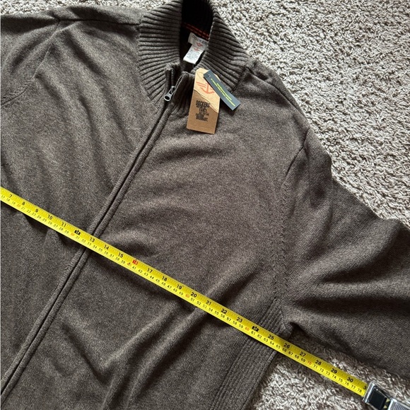 Dockers XL Tall Heavy 100% Cotton Full Zip Front Cardigan Sweater New - Picture 3 of 5